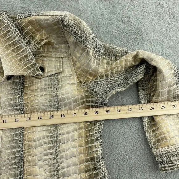 Ruby Rd snake skin print Jacket womens 12P button front 0726 - Picture 4 of 7